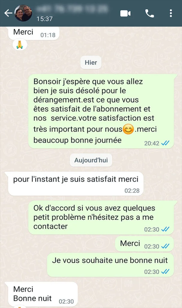 Avis client 4